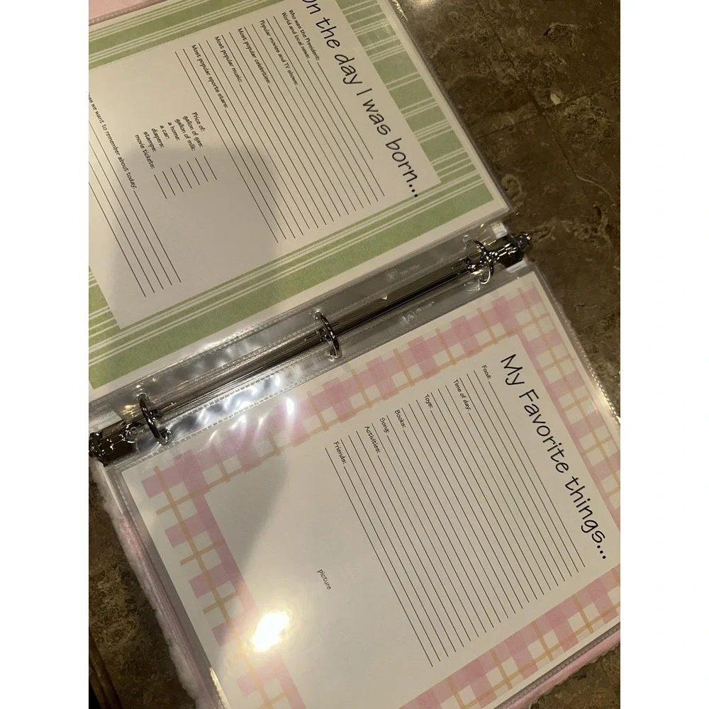 Pink Lamb Baby Memory Book Girl‎ Plush Cover 3-Ring Binder Keepsake Album New